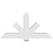 Ekena Millwork Kennewick Architectural Grade PVC Gable Bracket, 60"W x 30"H x 6"D x 6"F, 12/12 Pitch GBP060X30X0606KEN00 - alternate 4